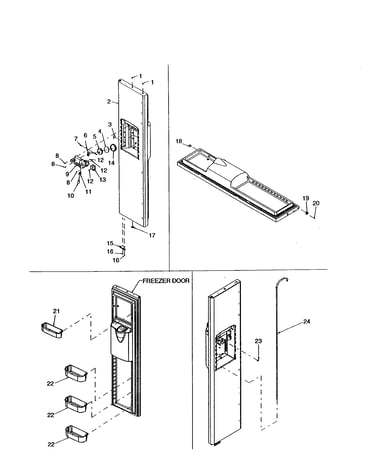Freezer door