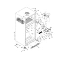 Amana DRT1801BW-PDRT1801BW0 cabinet/hinges/evap fan/rollers diagram
