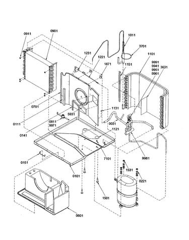 Evaporator/chassis