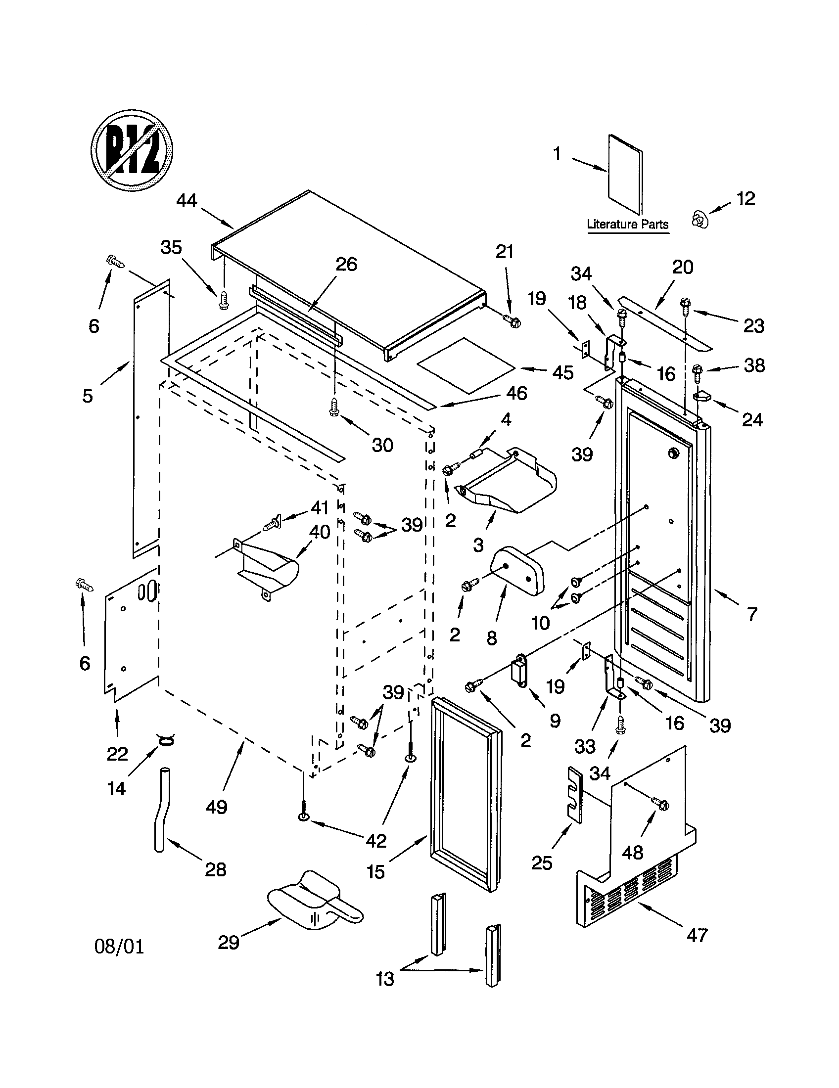 CABINET LINER AND DOOR