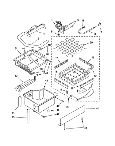 Evaporator/ice cutter grid/water