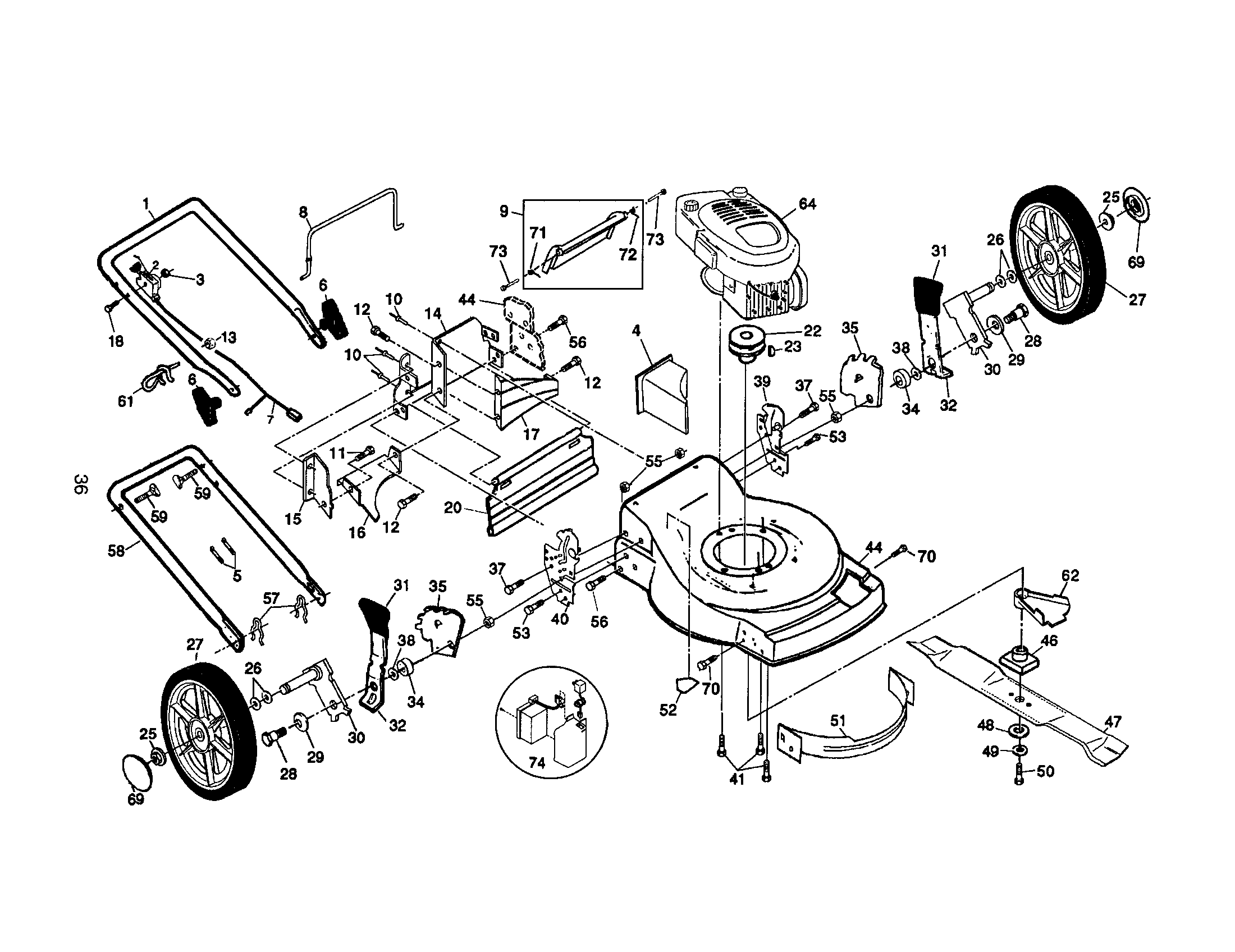 ROTARY LAWN MOWER