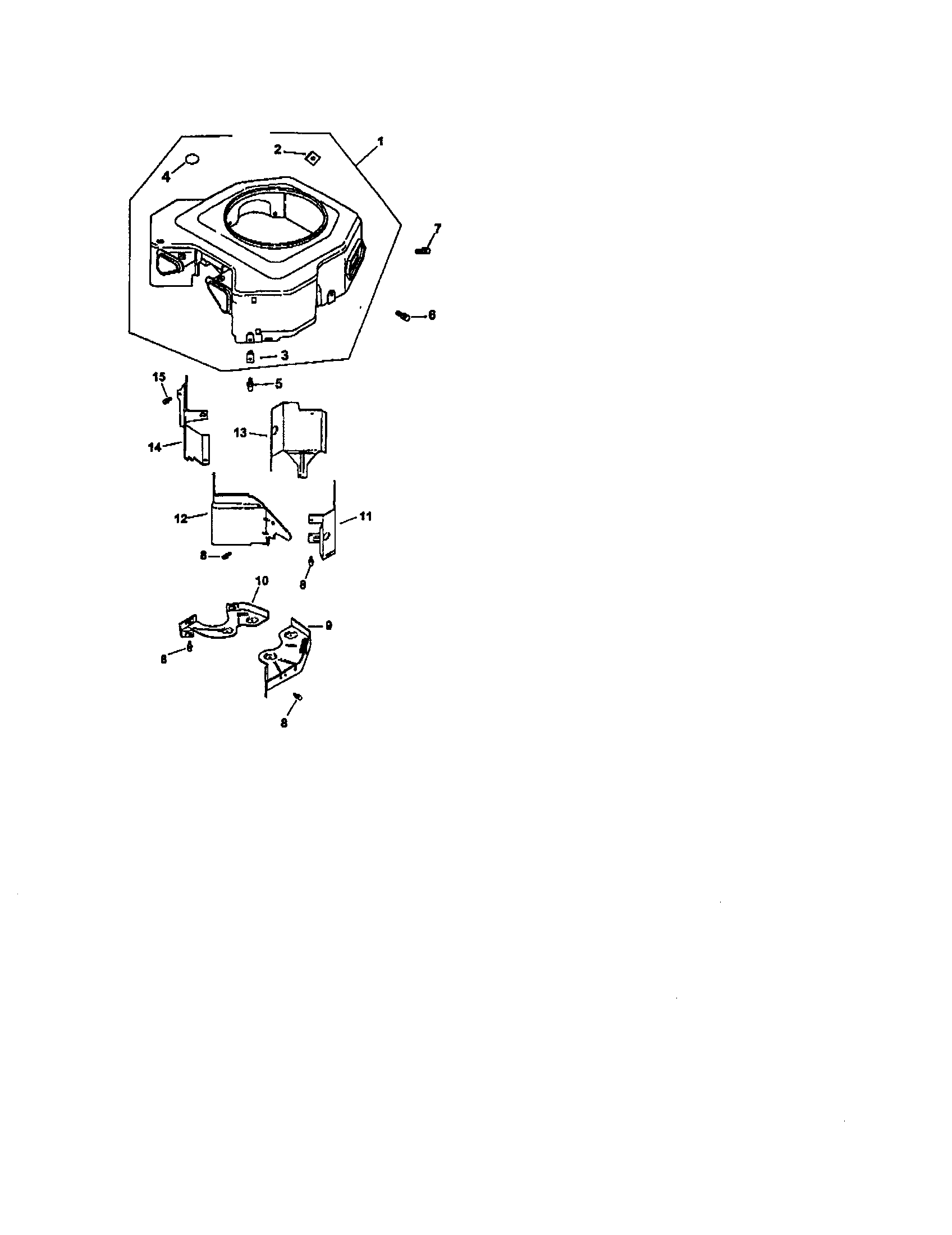 Blower housing and baffles