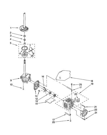Brake/clutch/gearcase/motor/pump