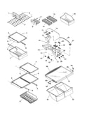 Refrigerator shelving and light