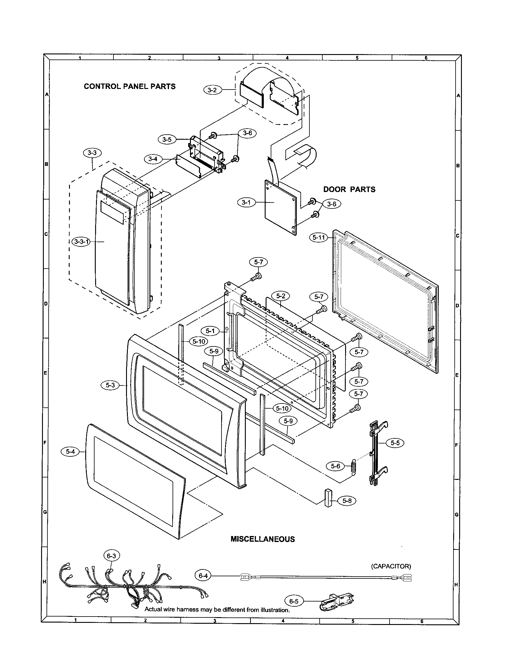 Control panel/door/miscellaneous