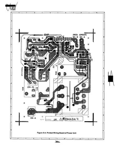 Printed wiring board of power unit
