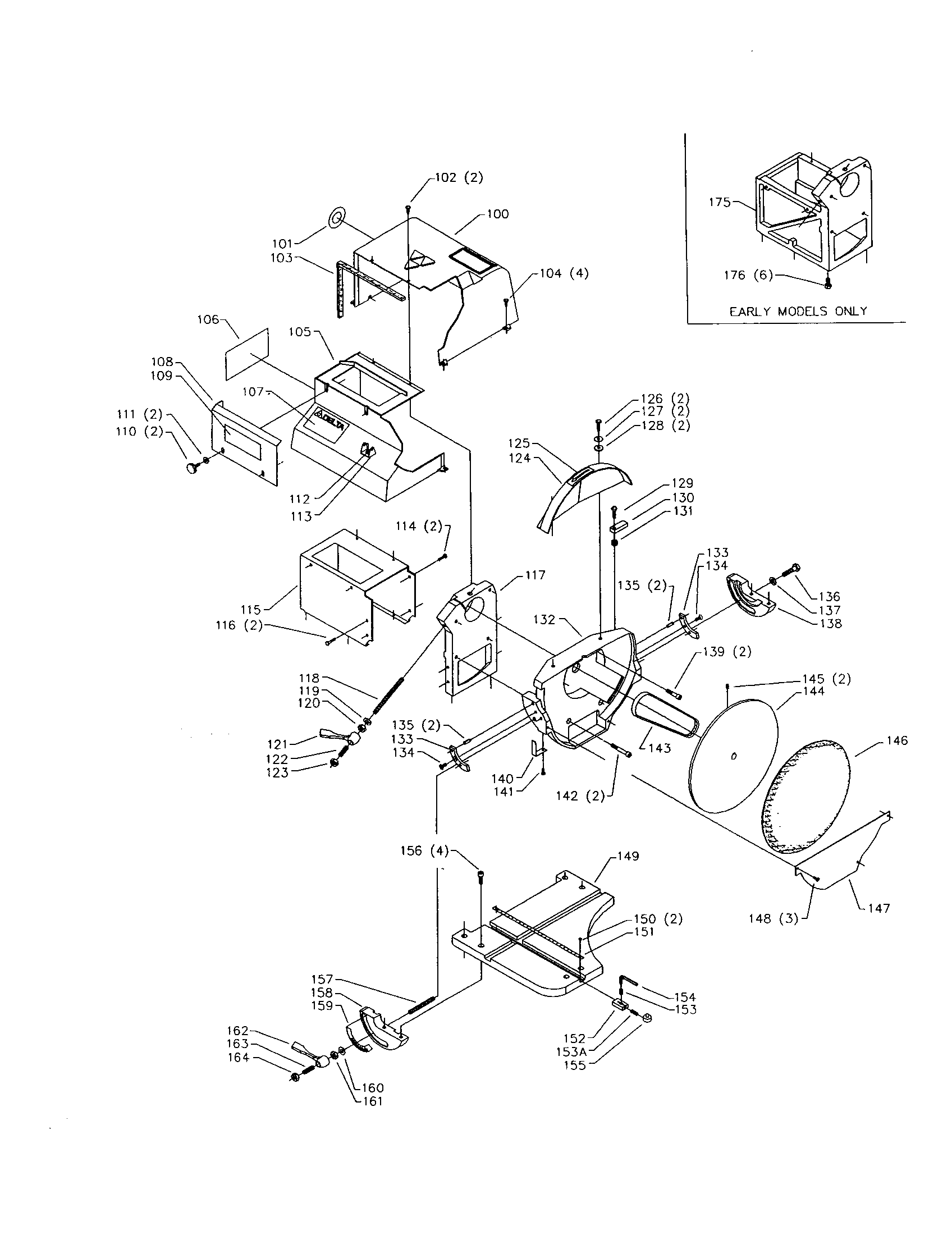 Lower disc guard/disc/base