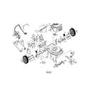 Poulan PRC6Y22CHA-2001 power propelled rotary lawnmower diagram