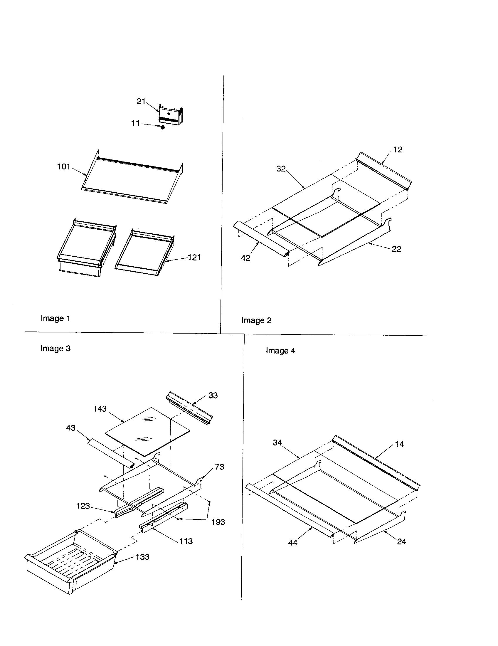 Refrig. feature, shelf/meatkeeper