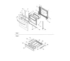 Amana ACF3315AT-PACF3315AT0 oven door and storage drawer diagram