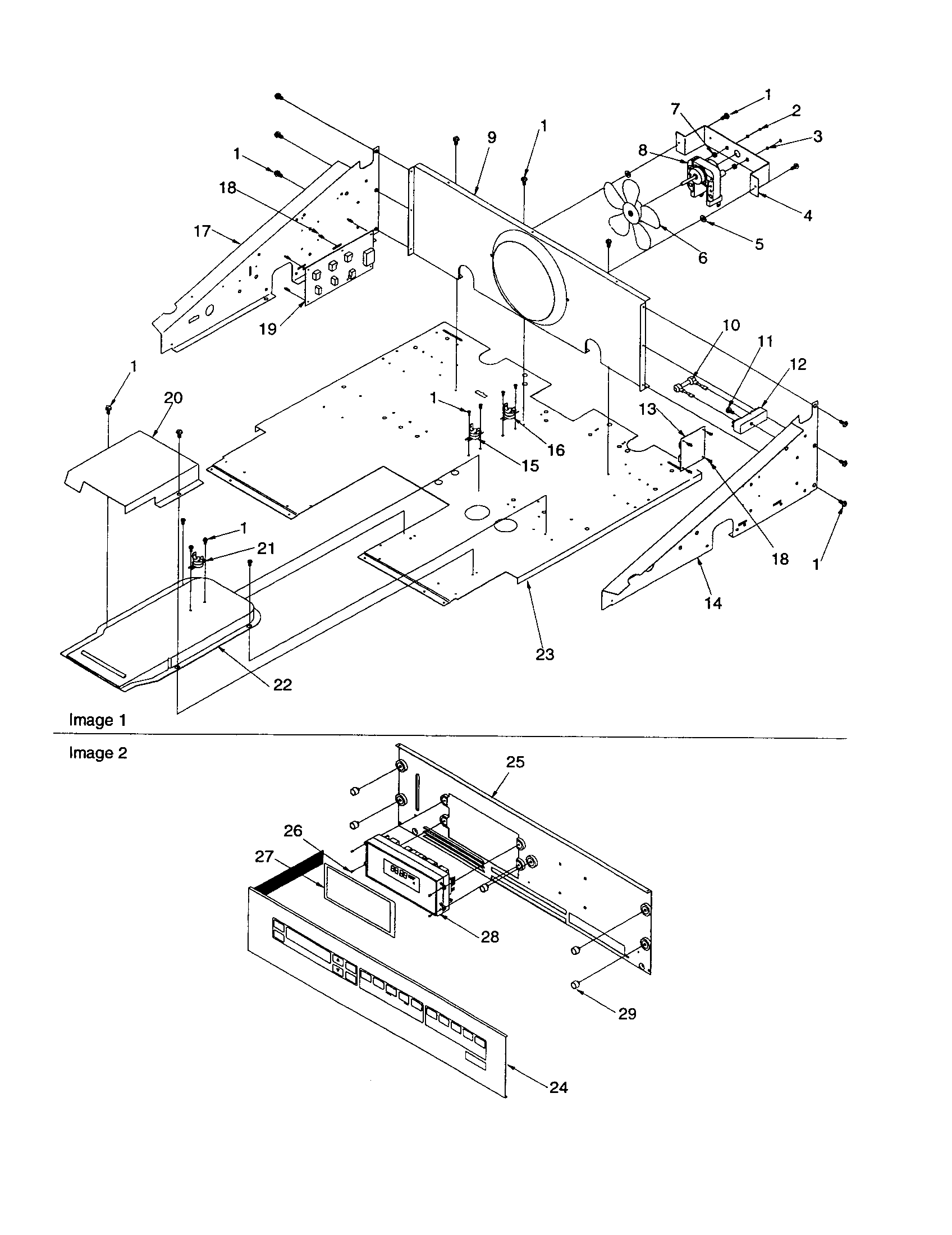 Control compartment/control panel