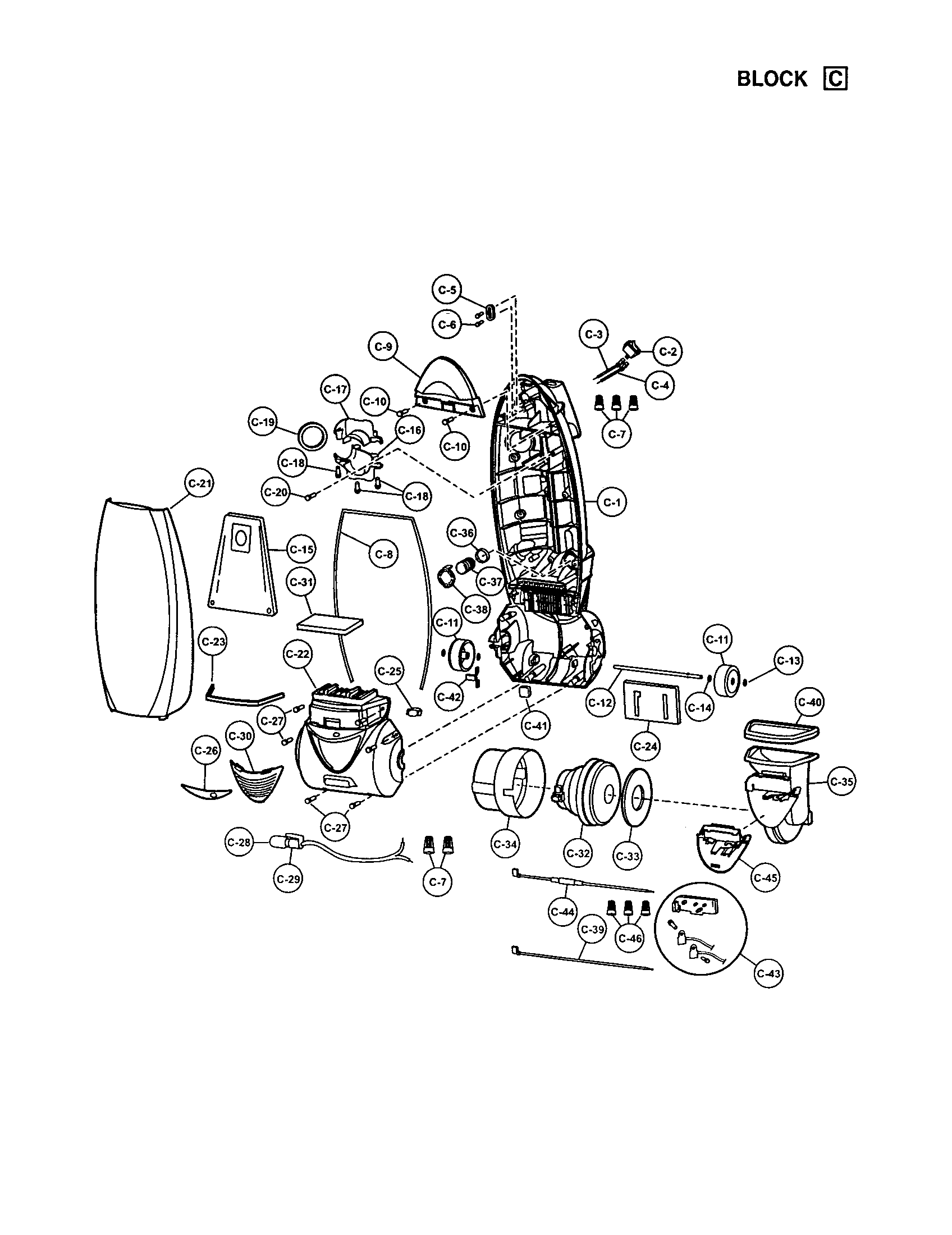 Motor housing/motor/body