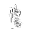 Hoover U5290-900 upright vacuum cleaner diagram
