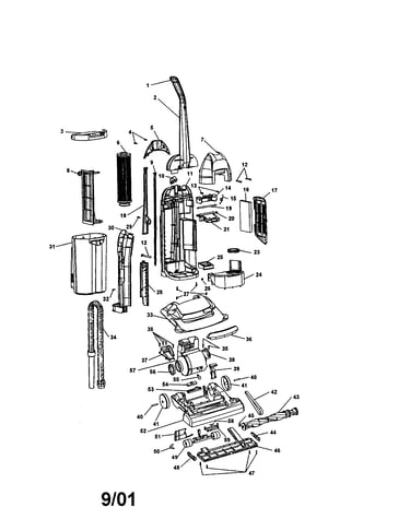 Upright vacuum cleaner
