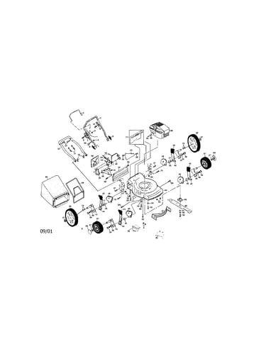 Rear bagger lawn mower