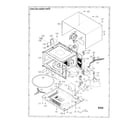 Sharp R-430EW oven and cabinet diagram