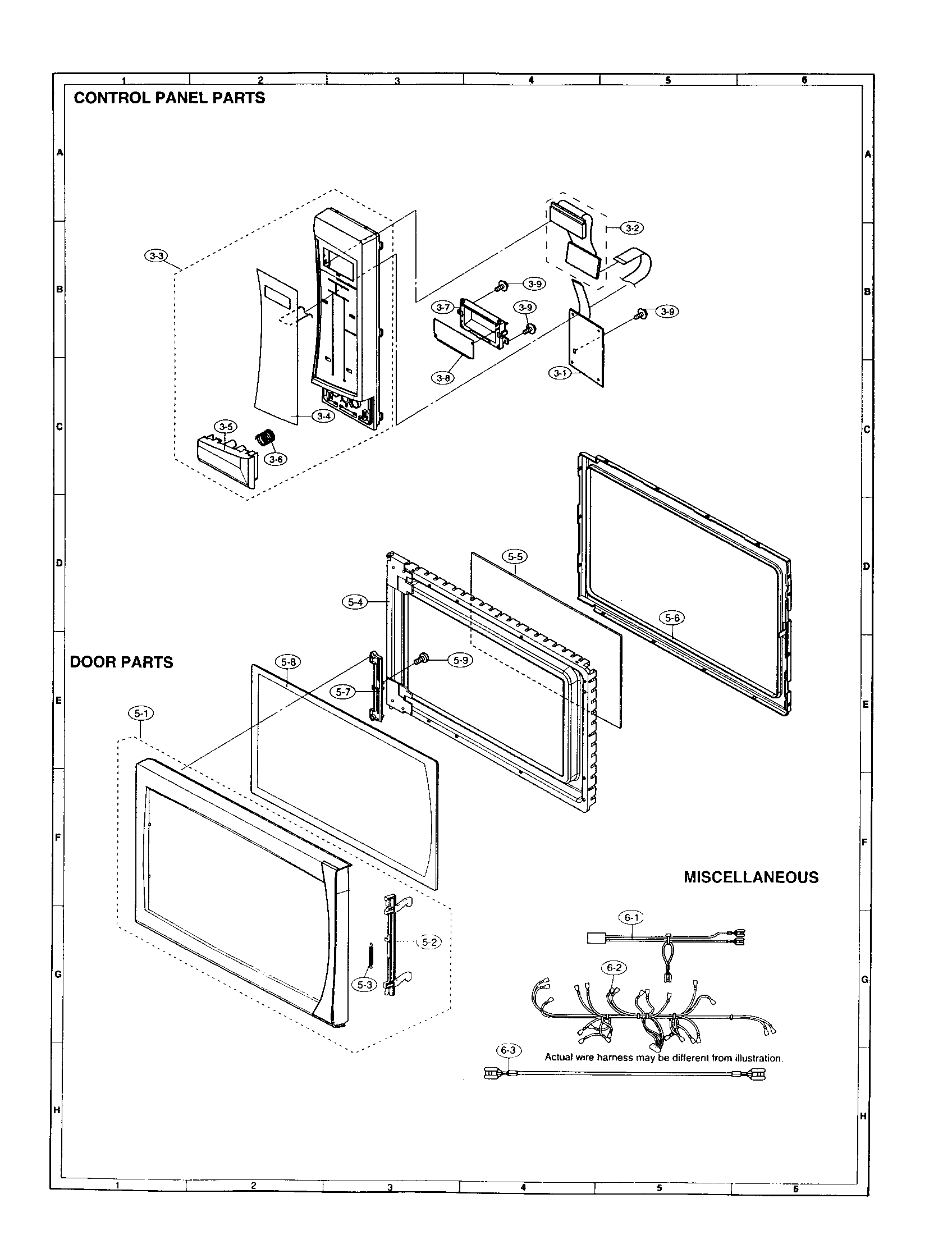 Control panel/door/miscellaneous