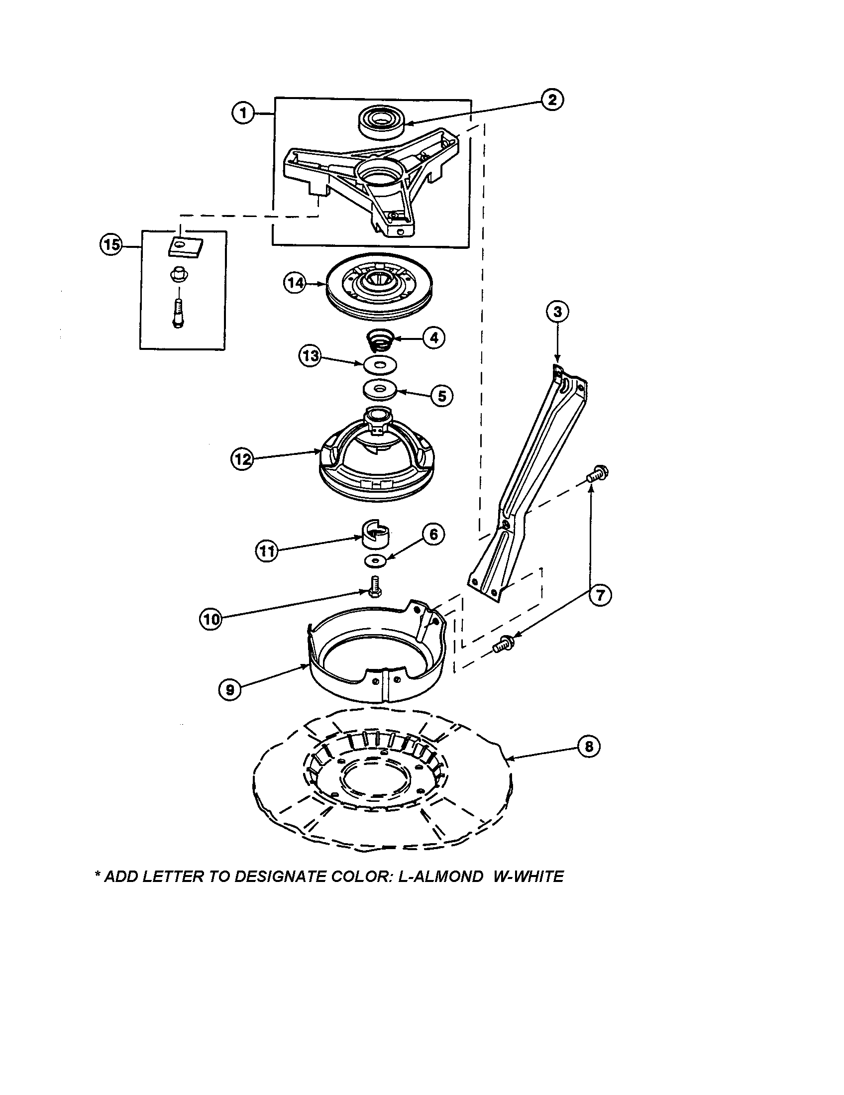 Bearing housing/brake/pulley