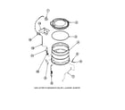 Amana LW6101WB-PLW6101WBB outer tub, cover/pressure hose diagram