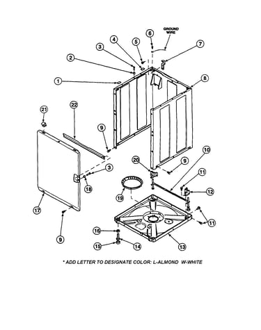 Front panel/base/cabinet