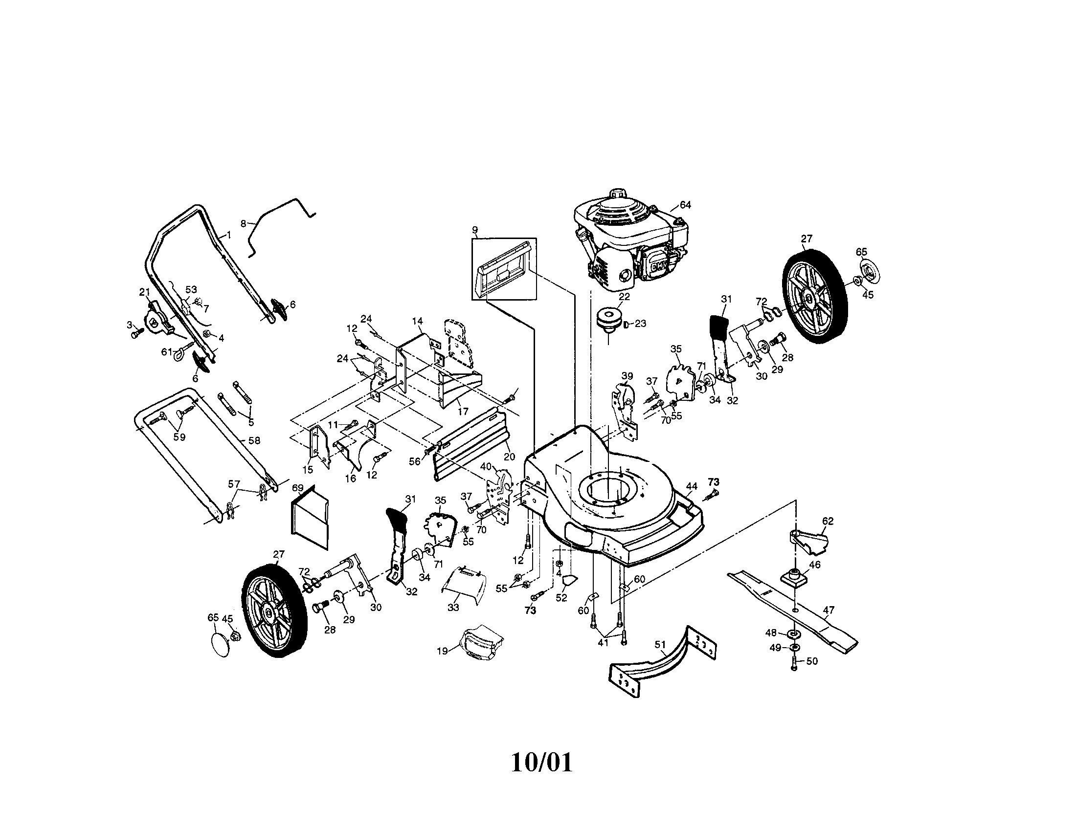 Rotary lawn mower