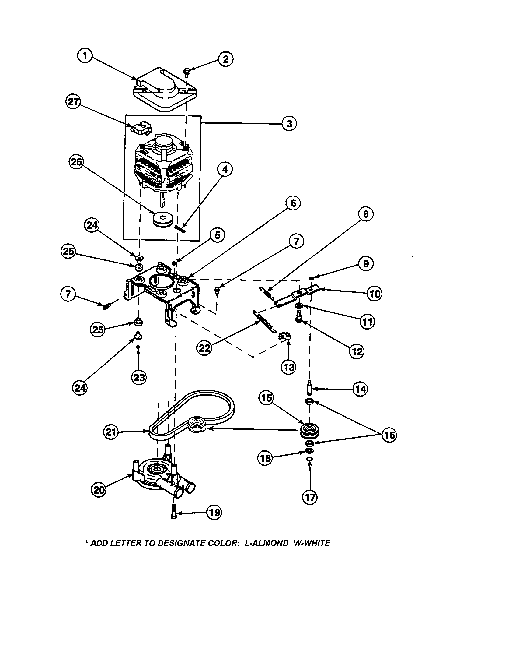 MOTOR/BELT/PUMP