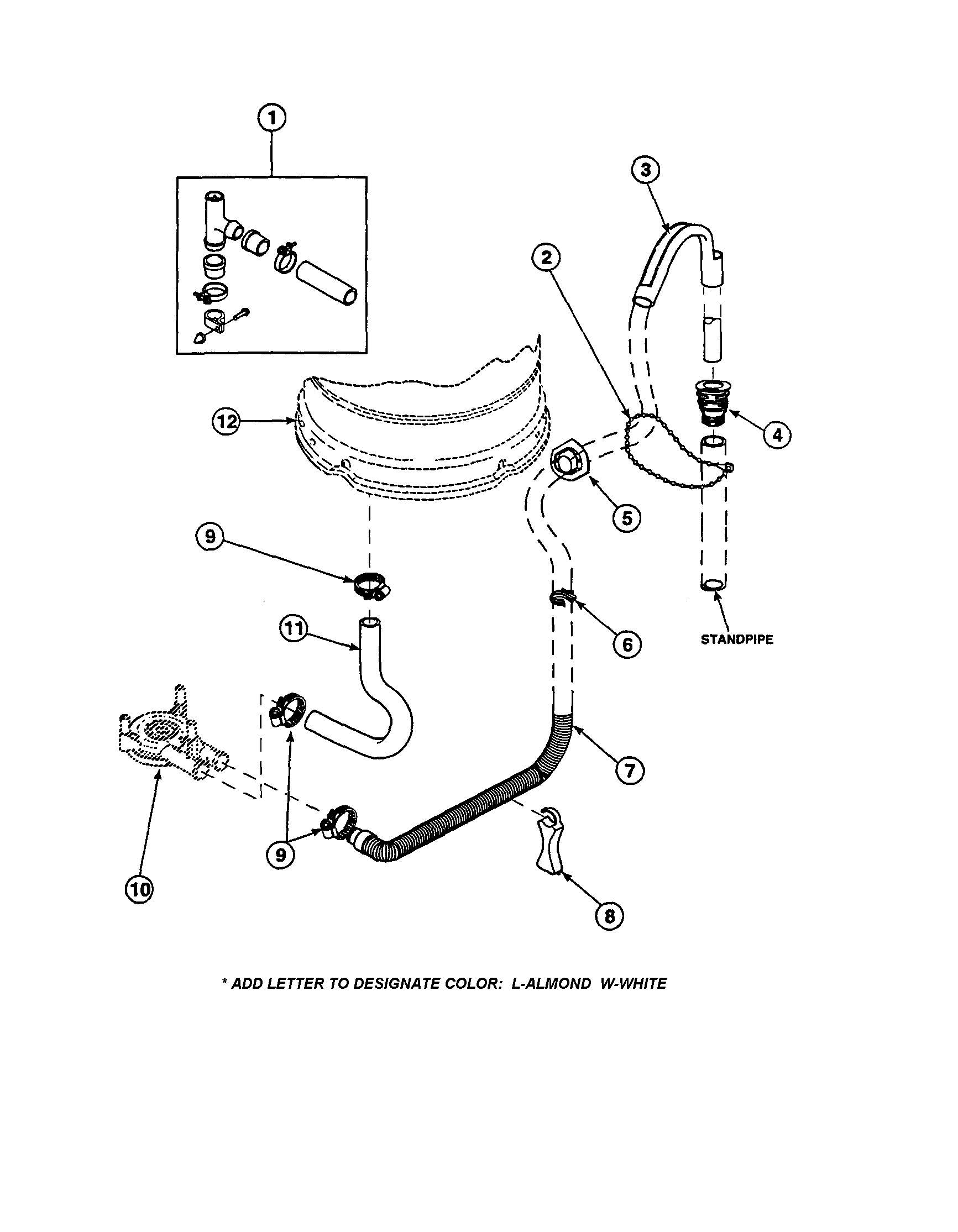 DRAIN HOSE/SIPHON BREAK