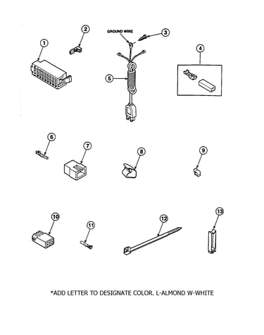 Power cord and terminals