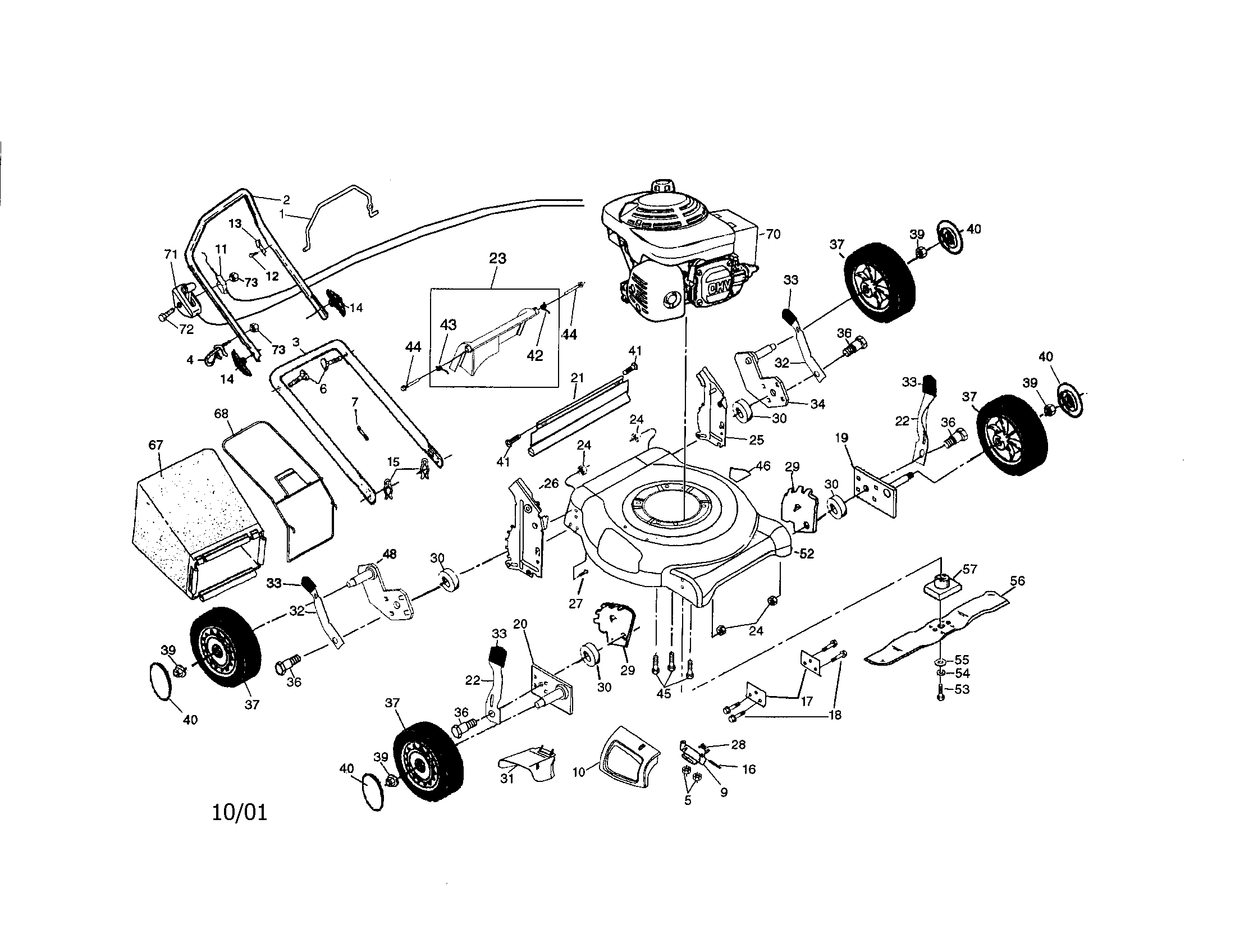 Rotary lawn mower