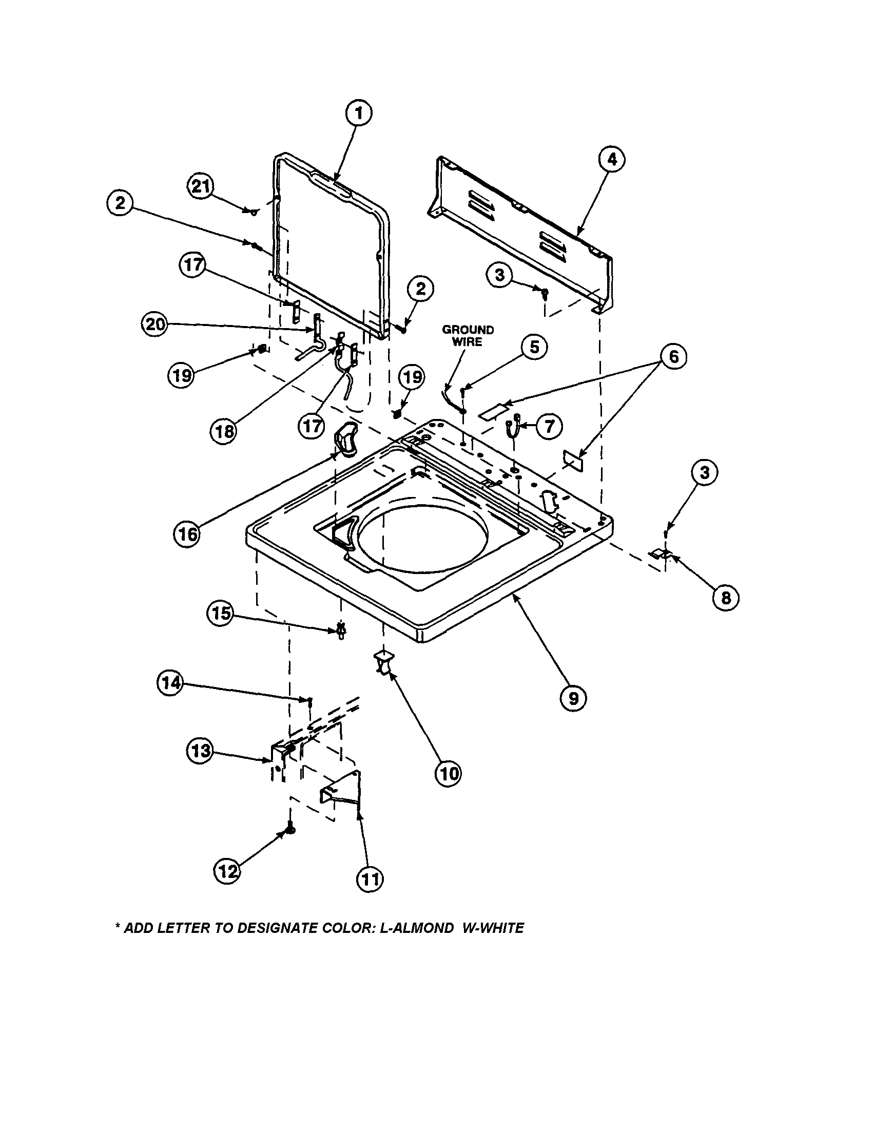 CABINET TOP/CONTROL HOOD REAR PANEL