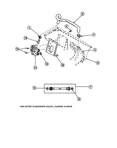 Inlet hose/fill hose/mixing valve