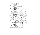 Amana LW6123LM-PLW6123LMB motor/belt/pump/idler diagram