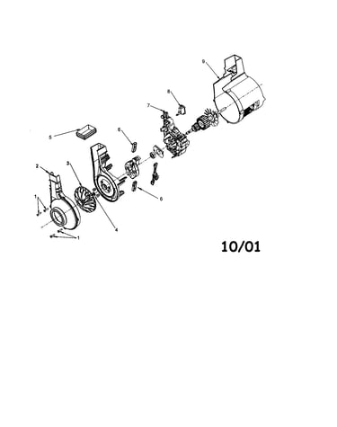 Motor and fan chamber