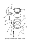 Outer tub, cover/pressure hose