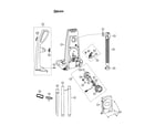 Panasonic MC-V7341 handle/rear dust compartment/cord reel diagram