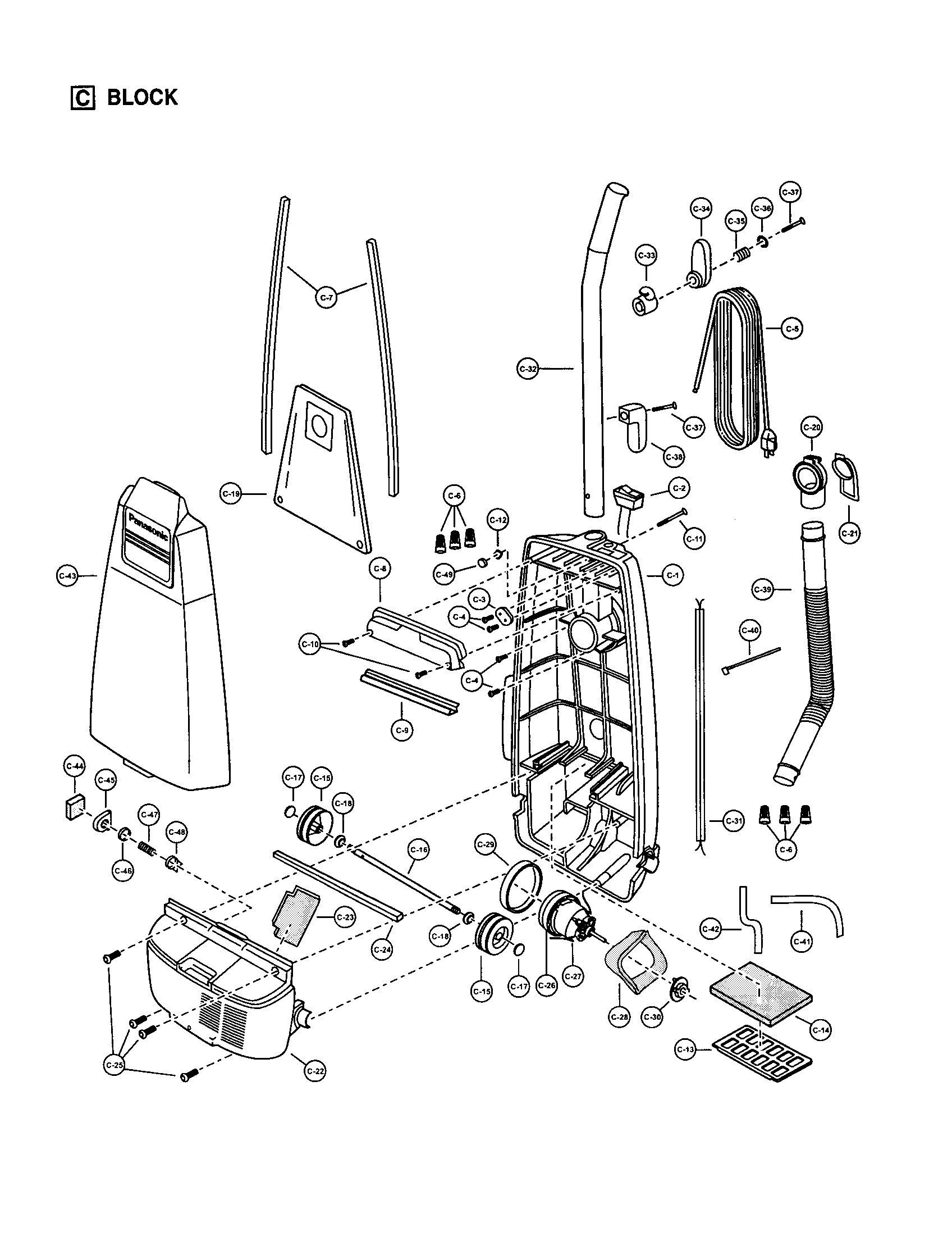 Motor housing/motor/handle/body