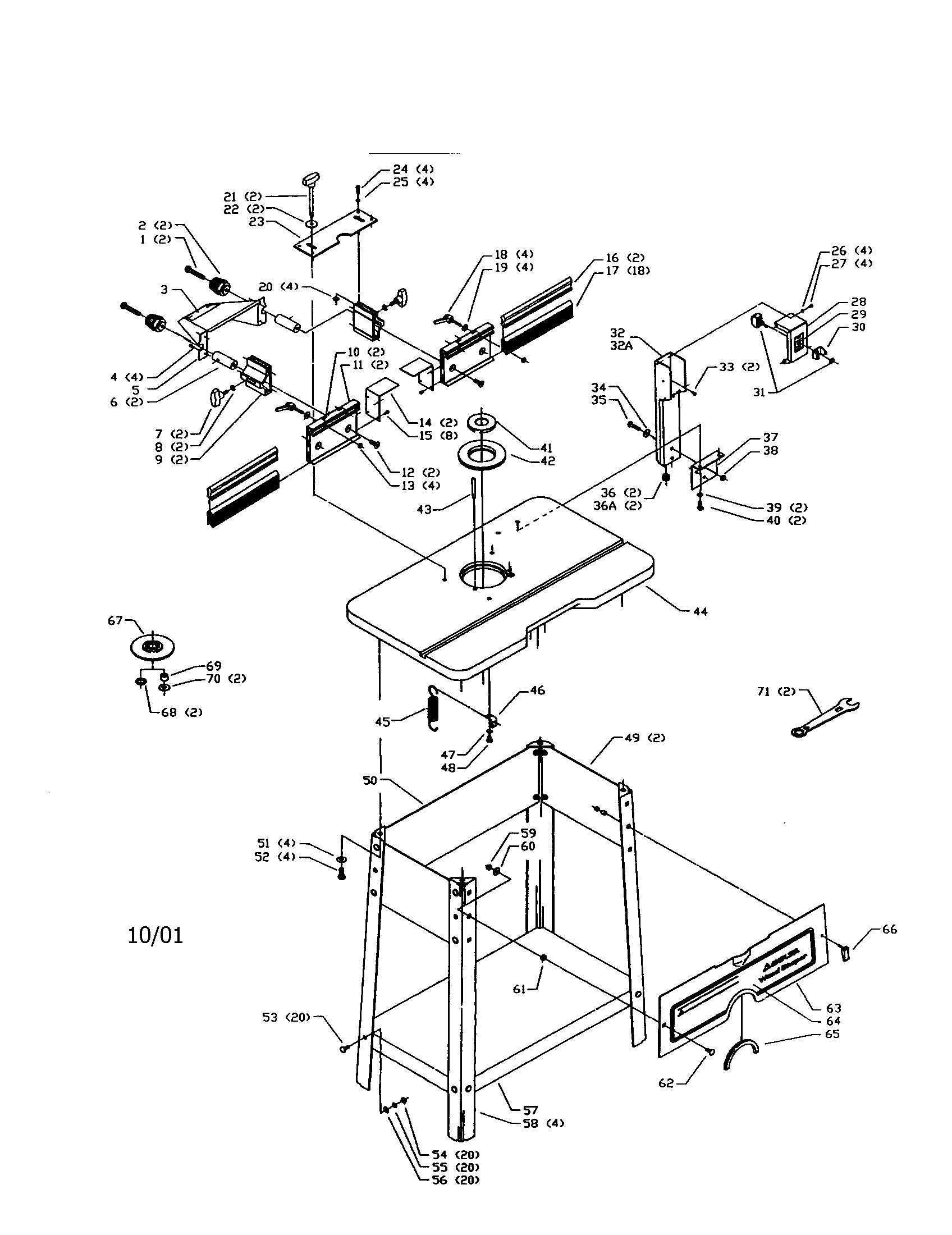 TABLE AND STAND