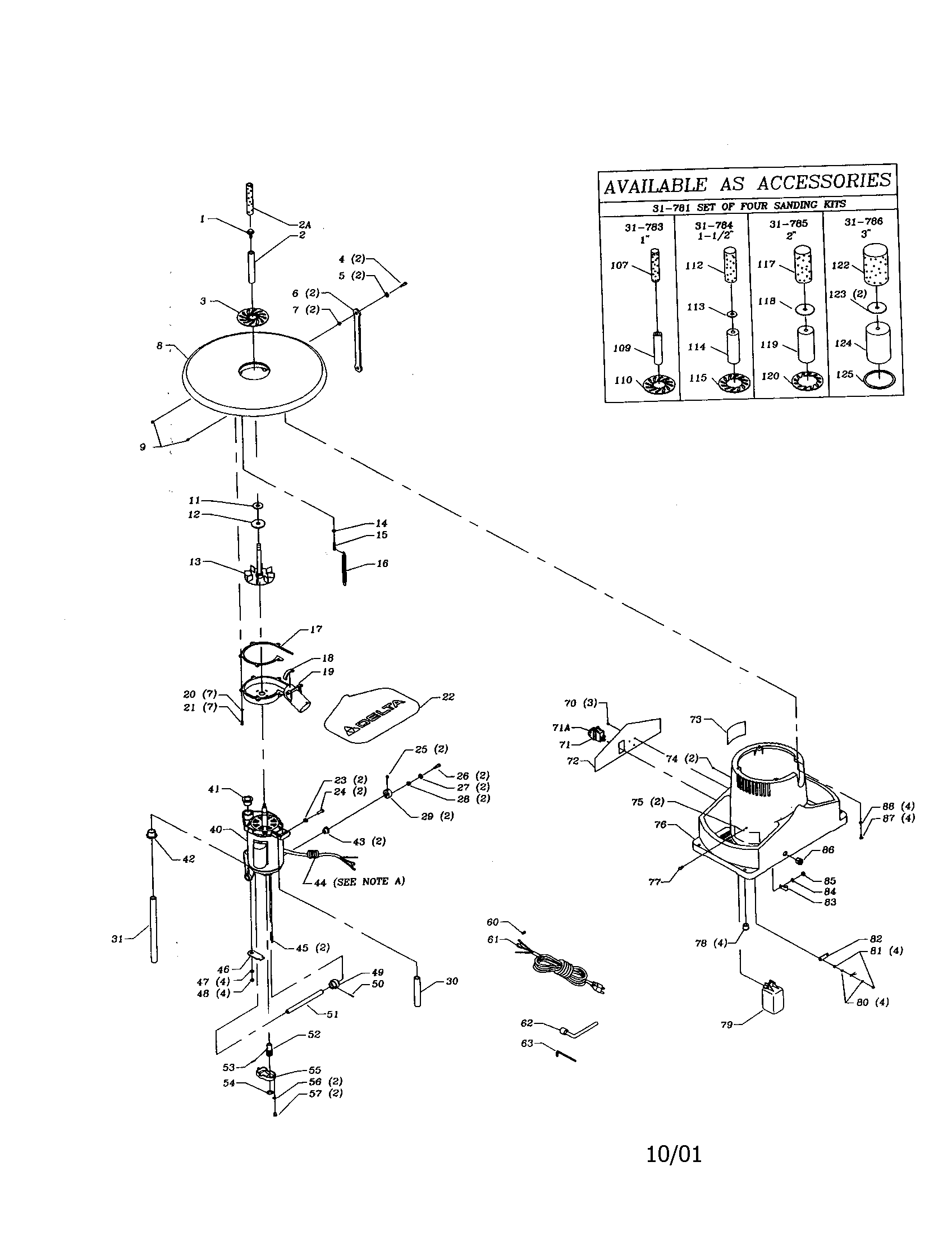 Oscillating spindle sander