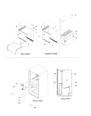 Crisper, deli frame/water filter