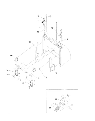 Bottom hinges and rollers