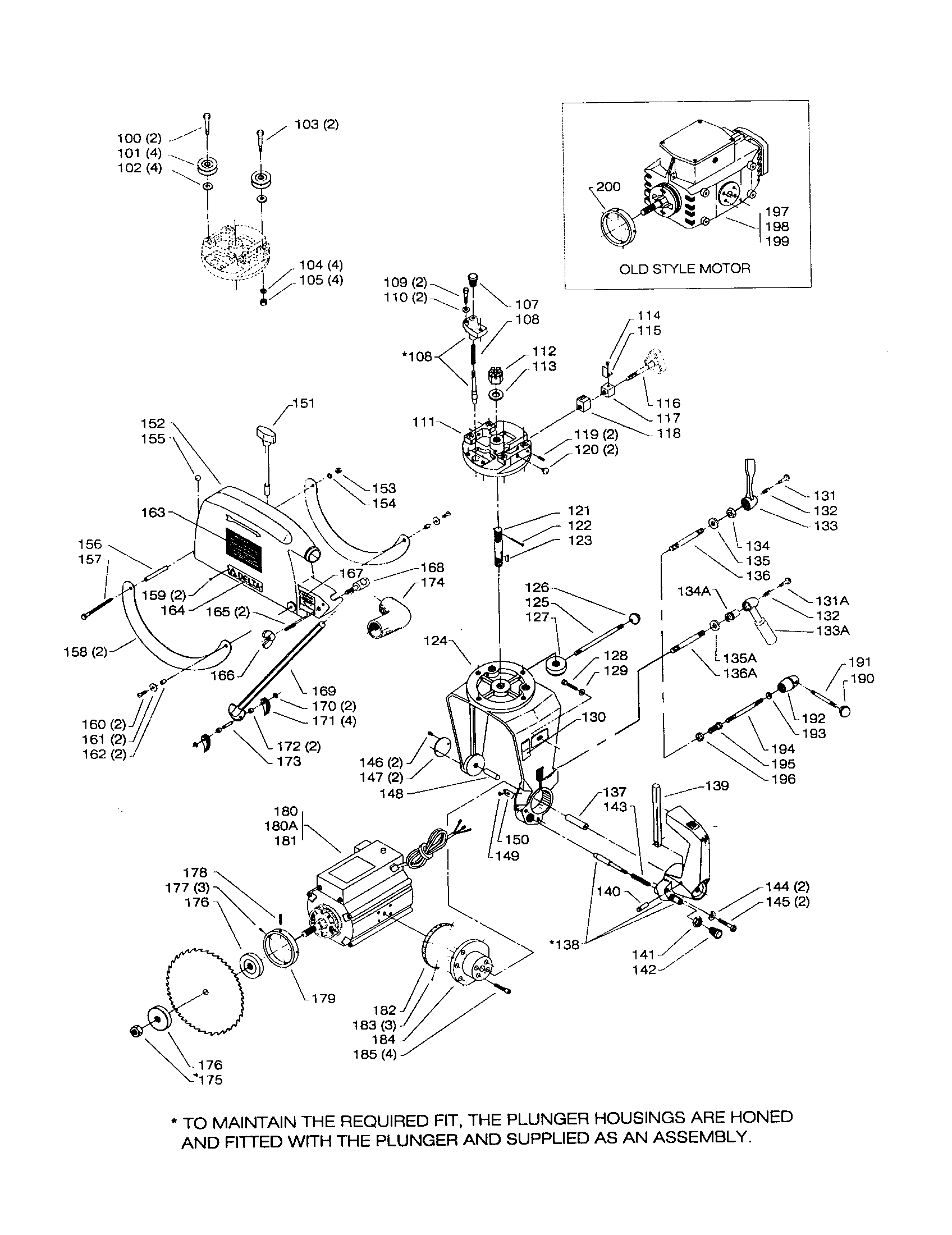 YOKE, HANDLE AND MOTOR