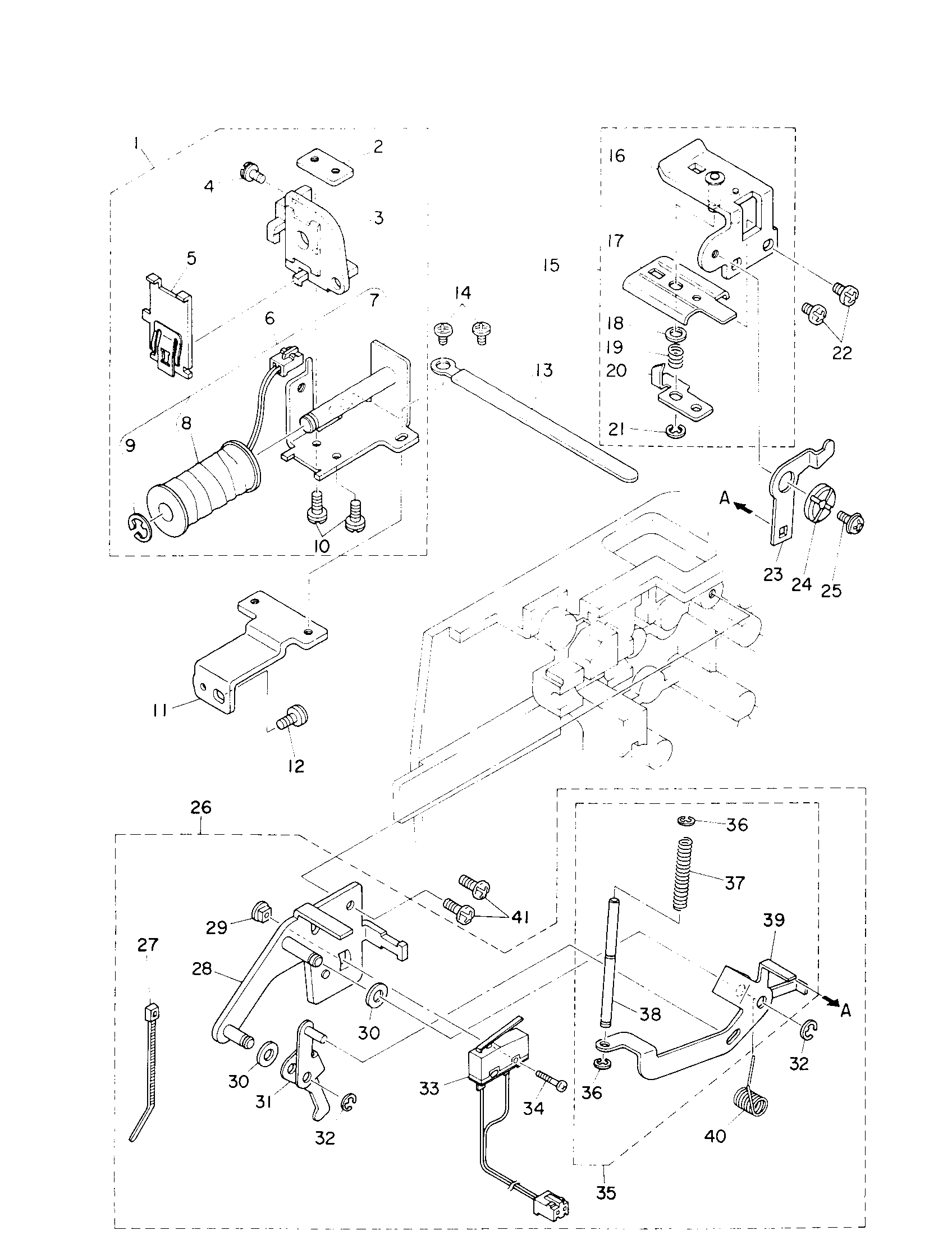 Solenoid no.2/thread sensor guide
