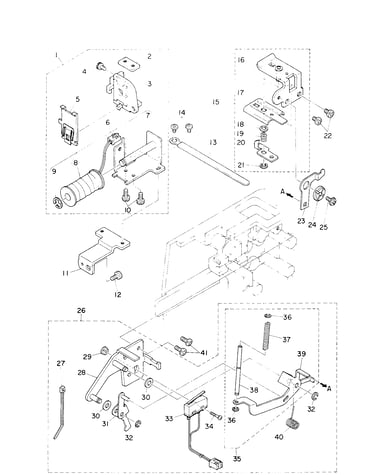Solenoid no.2/thread sensor guide