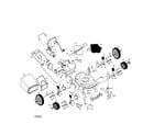 Poulan PRC6N22CHB power propelled rotary lawn mower diagram