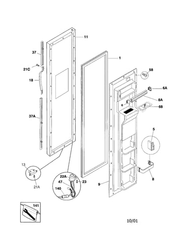 Freezer door