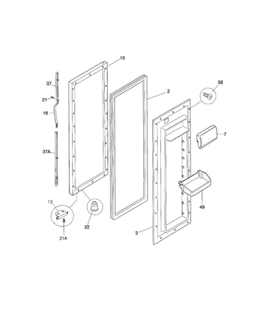 Refrigerator door