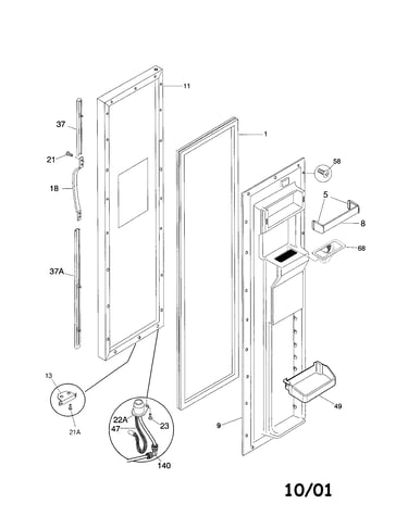 Freezer door