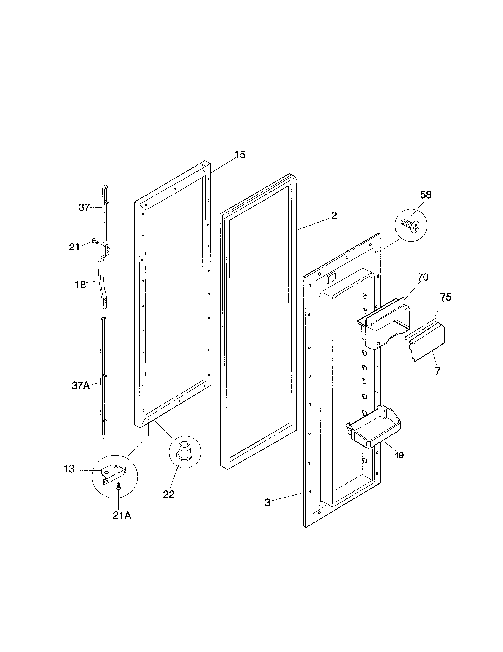 Refrigerator door