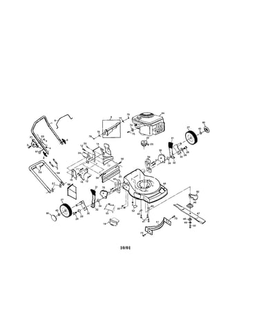 Power propelled rotary mower